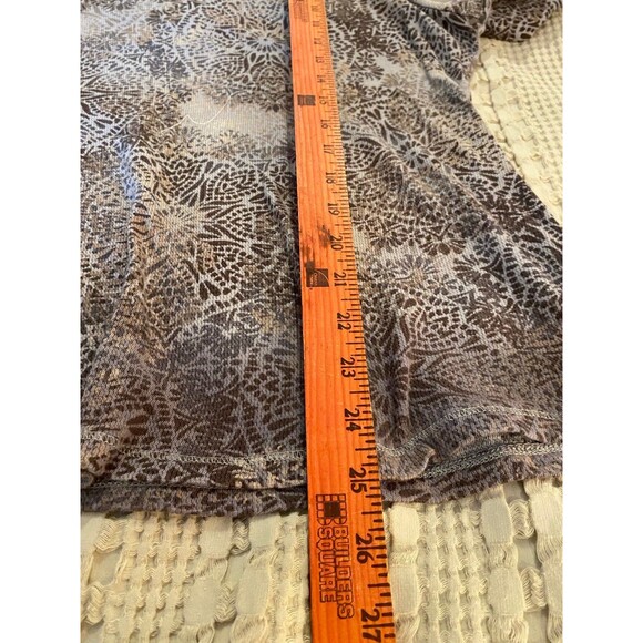 Liz Claiborne Blouse Plus Sz 2X Top Gray Pattern Casual Long Sleeve Pullover - Picture 9 of 9